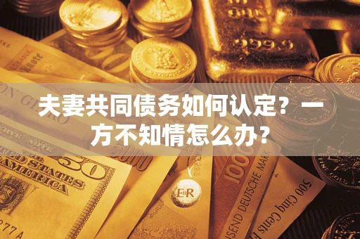武汉夫妻共同债务如何认定？一方不知情怎么办？