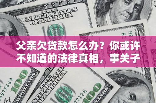 武汉父亲欠贷款怎么办？你或许不知道的法律真相，事关子女未来