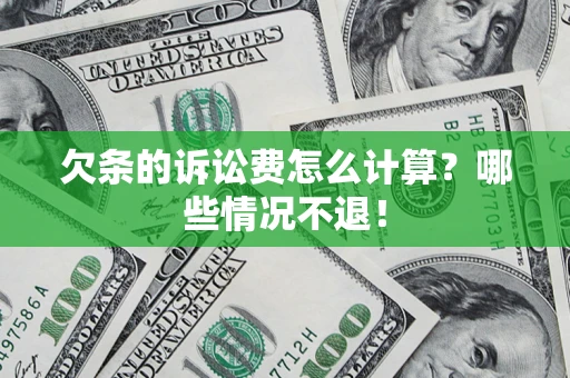 武汉欠条的诉讼费怎么计算？哪些情况不退！