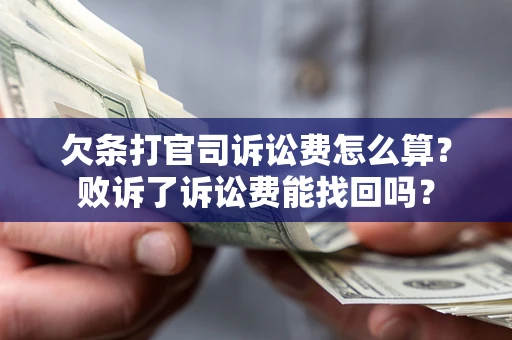 武汉欠条打官司诉讼费怎么算？败诉了诉讼费能找回吗？