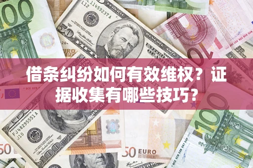 武汉借条纠纷如何有效维权？证据收集有哪些技巧？