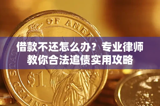 武汉借款不还怎么办？专业律师教你合法追债实用攻略
